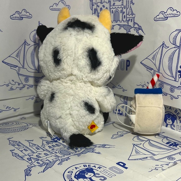 Build a Bear Mini Cow with mini milk carton - Picture 2 of 2